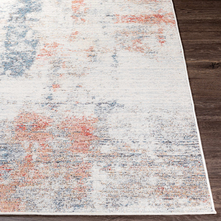 Upminster Ivory And Rust Modern Abstract Design Outdoor Area Rug