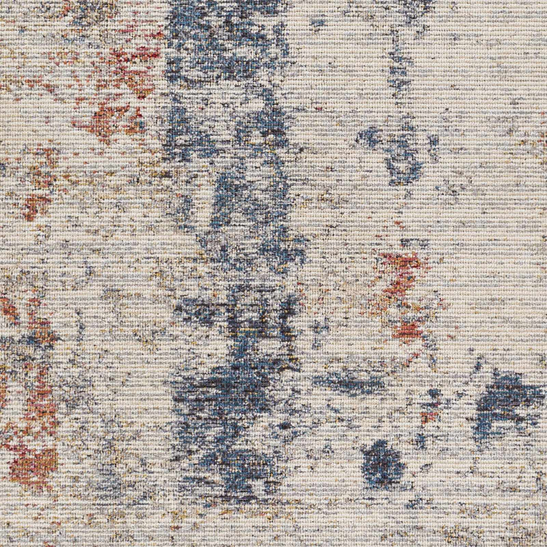 Upminster Ivory And Rust Modern Abstract Design Outdoor Area Rug