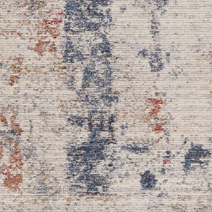 Upminster Ivory And Rust Modern Abstract Design Outdoor Area Rug