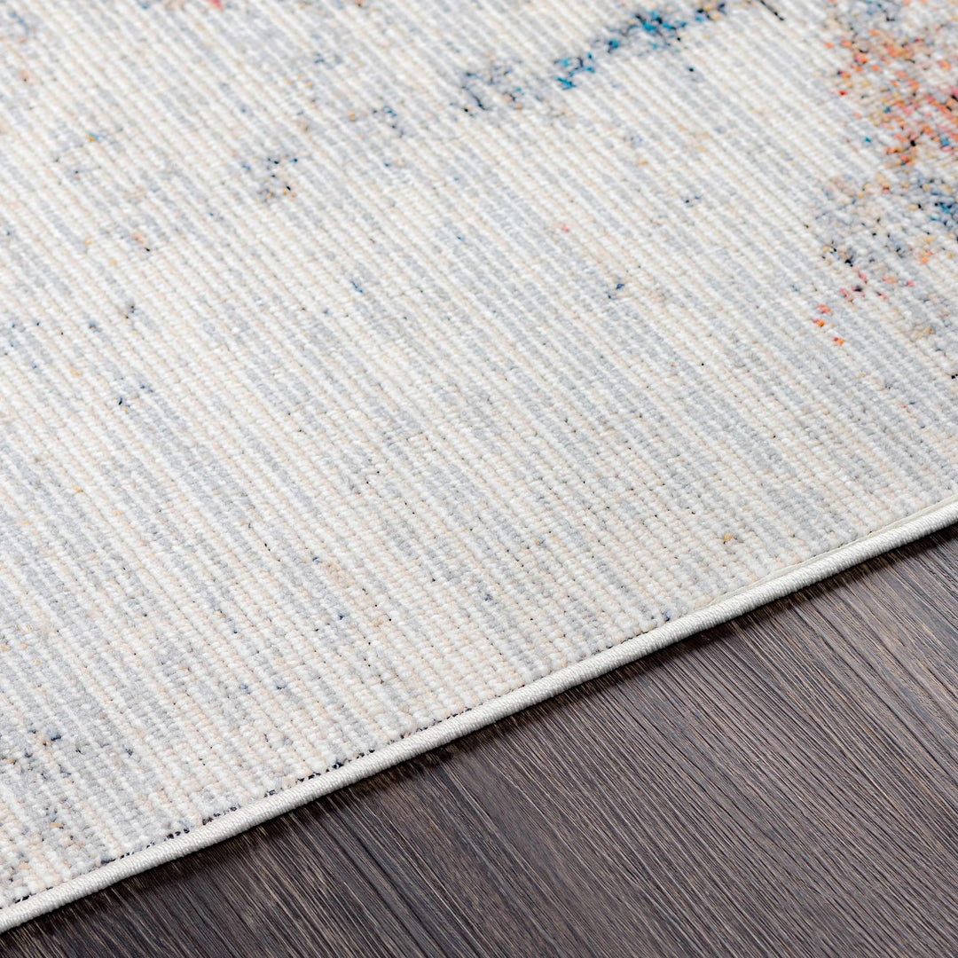 Upminster Ivory And Rust Modern Abstract Design Outdoor Area Rug