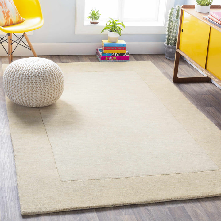 Upperstrasburg Beige Modern Style Hand Loom Wool Area Rug