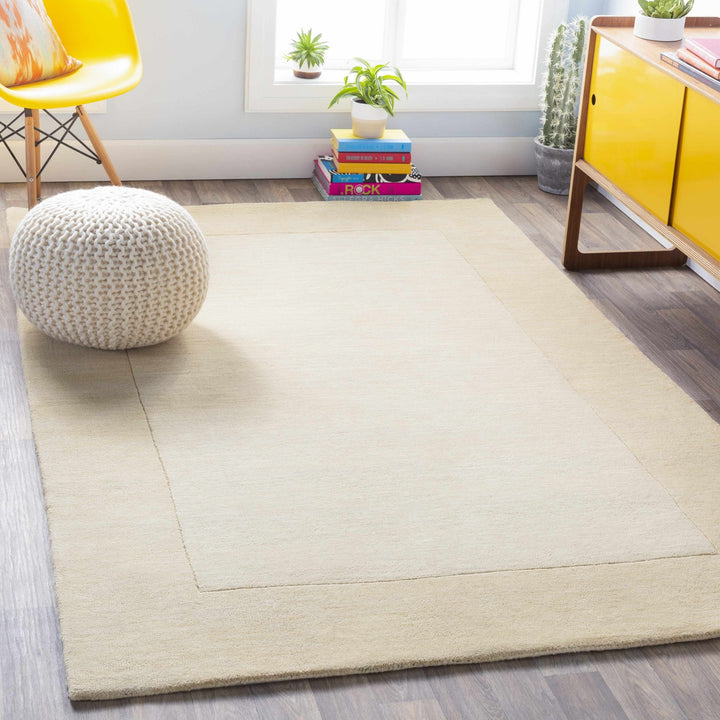 Upperstrasburg Beige Modern Style Hand Loom Wool Area Rug - The Rug Decor