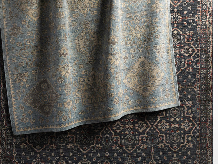 Urbancrest Charcoal And Beige Traditional Style Hand Knotted Area Rug - The Rug Decor