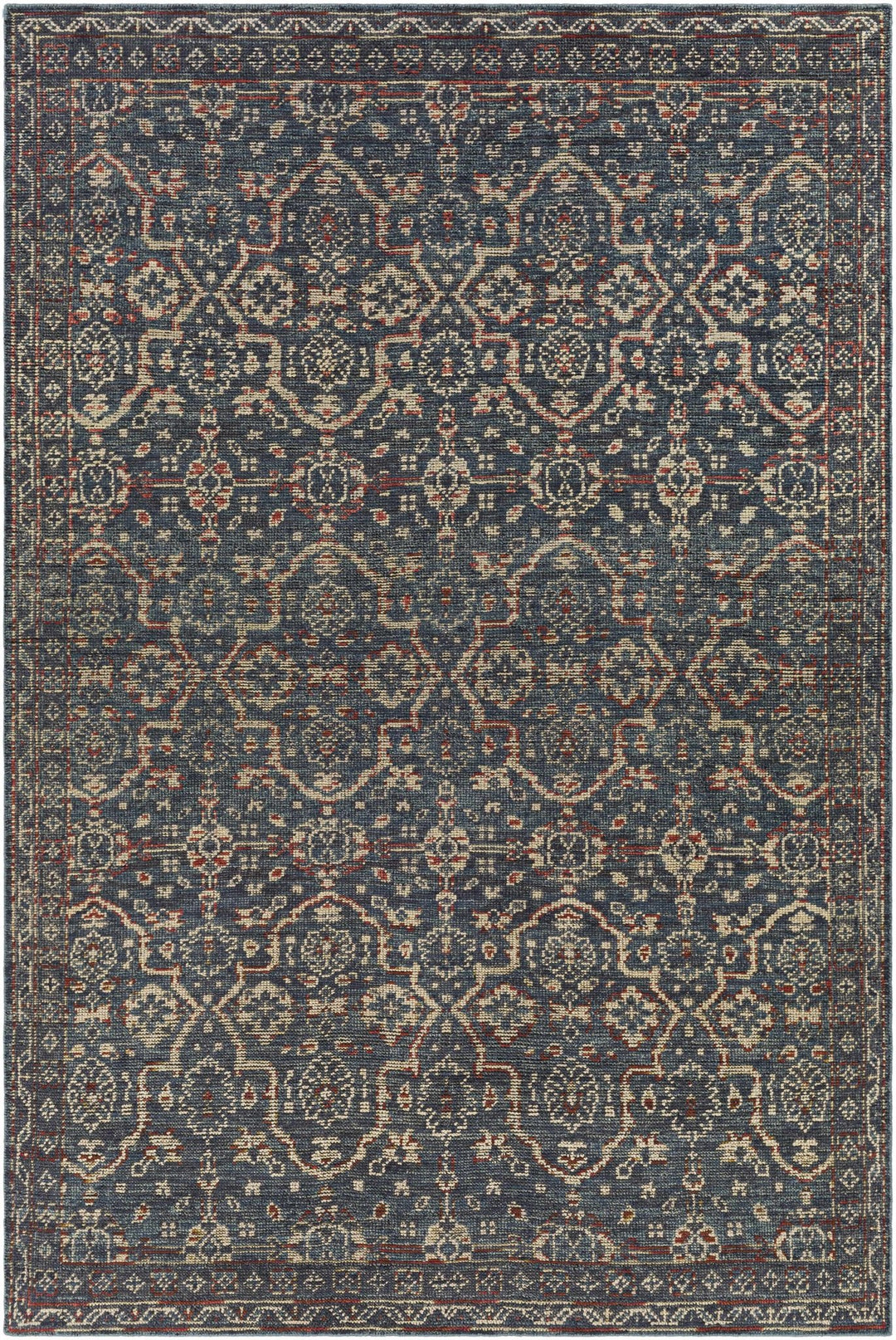 Urbancrest Charcoal And Beige Traditional Style Hand Knotted Area Rug - The Rug Decor