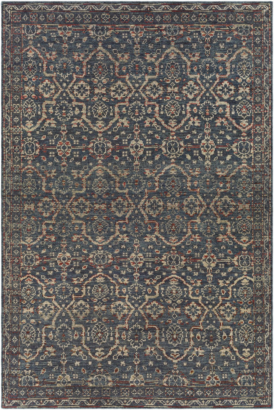 Urbancrest Charcoal And Beige Traditional Style Hand Knotted Area Rug - The Rug Decor