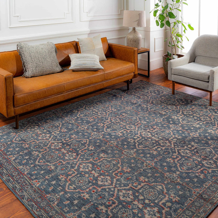 Urbancrest Charcoal And Beige Traditional Style Hand Knotted Area Rug - The Rug Decor