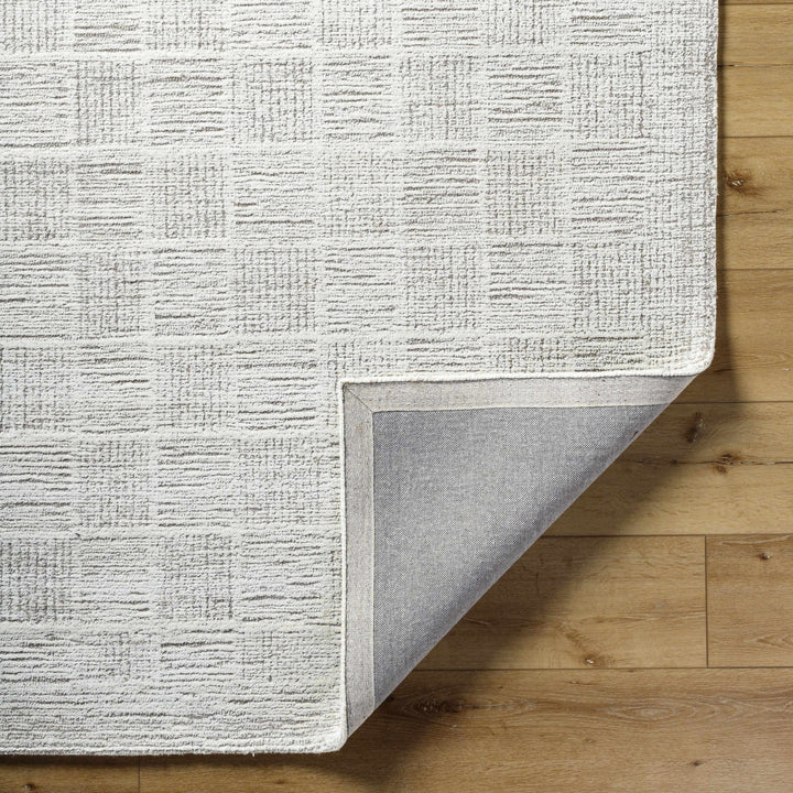 Urian Modern Checkered Pattern Ivory Hand Tufted Wool Area Rug - The Rug Decor