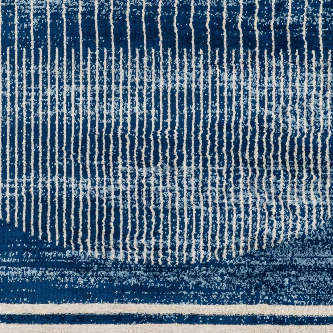 Urja Contemporary Geometric Design Navy And Ivory Rug - The Rug Decor