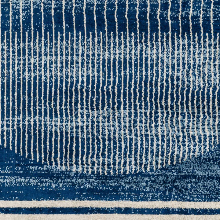 Urja Contemporary Geometric Design Navy And Ivory Rug - The Rug Decor