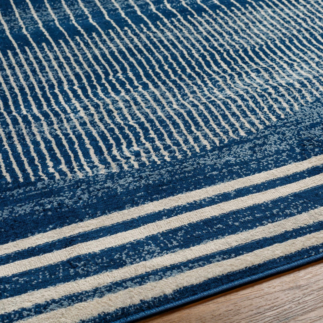 Urja Contemporary Geometric Design Navy And Ivory Rug - The Rug Decor