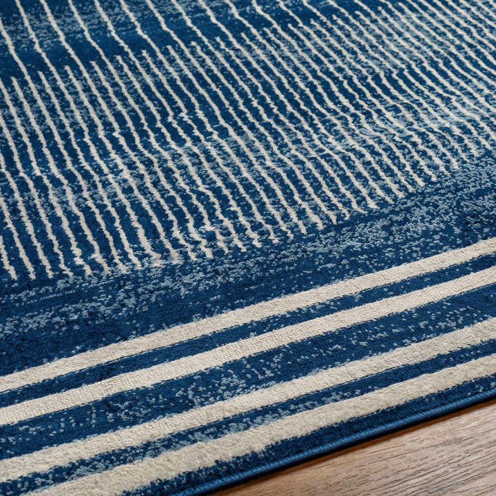 Urja Contemporary Geometric Design Navy And Ivory Rug - The Rug Decor