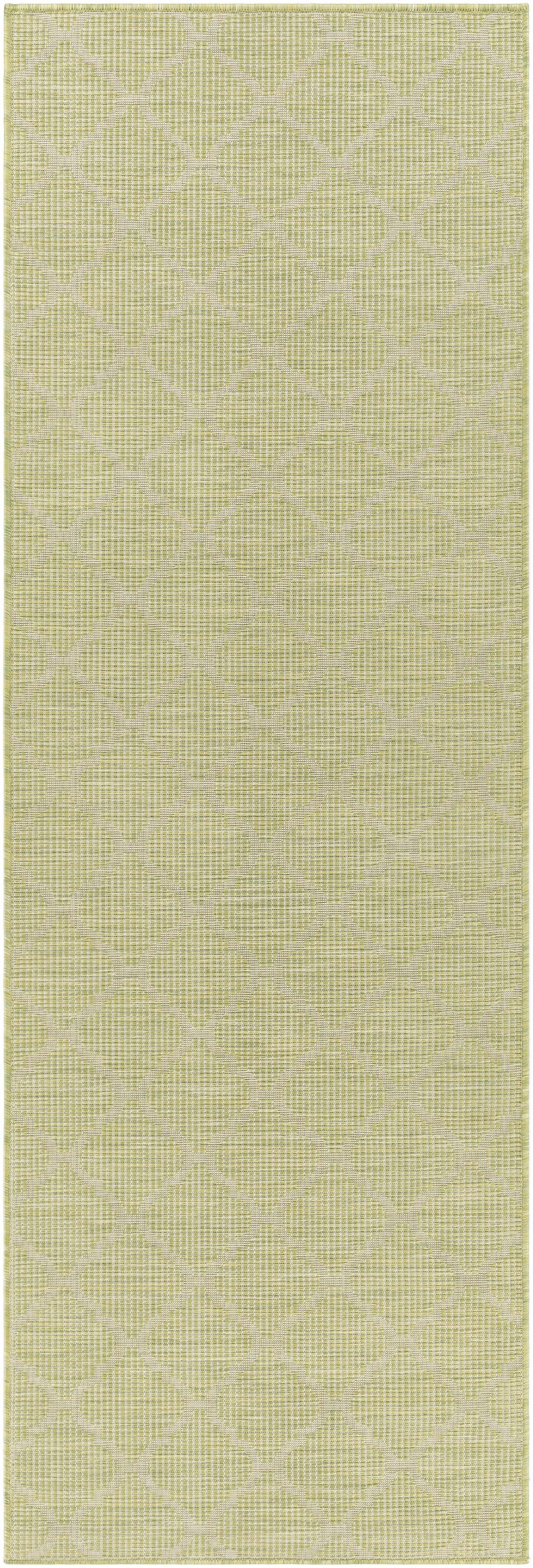 Urraween Modern Geometrical Design Green Outdoor Area Rug