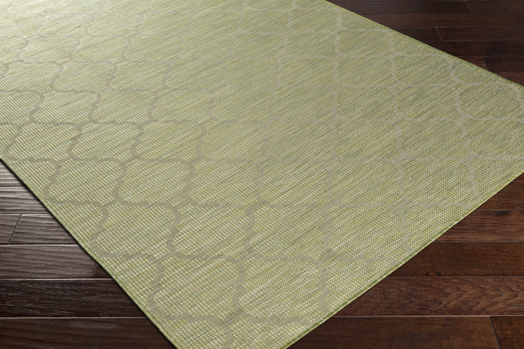 Urraween Modern Geometrical Design Green Outdoor Area Rug