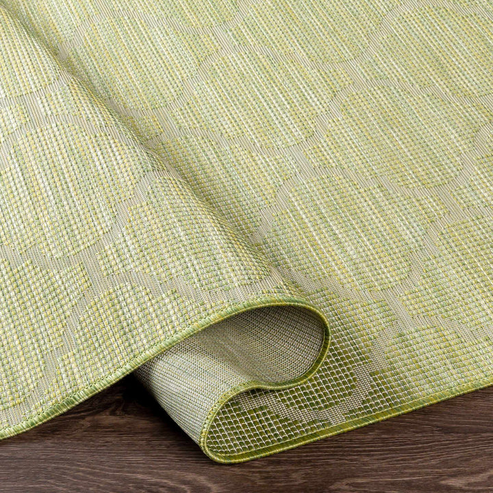 Urraween Modern Geometrical Design Green Outdoor Area Rug