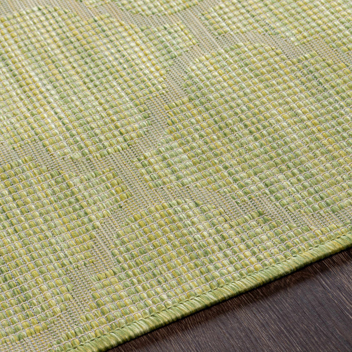 Urraween Modern Geometrical Design Green Outdoor Area Rug