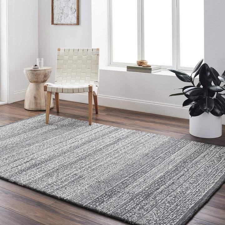 Urvi Charcoal Contemporary Style Hand Tufted Area Rug