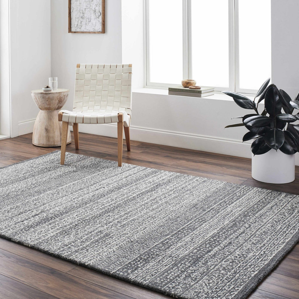 Urvi Charcoal Contemporary Style Hand Tufted Area Rug - The Rug Decor
