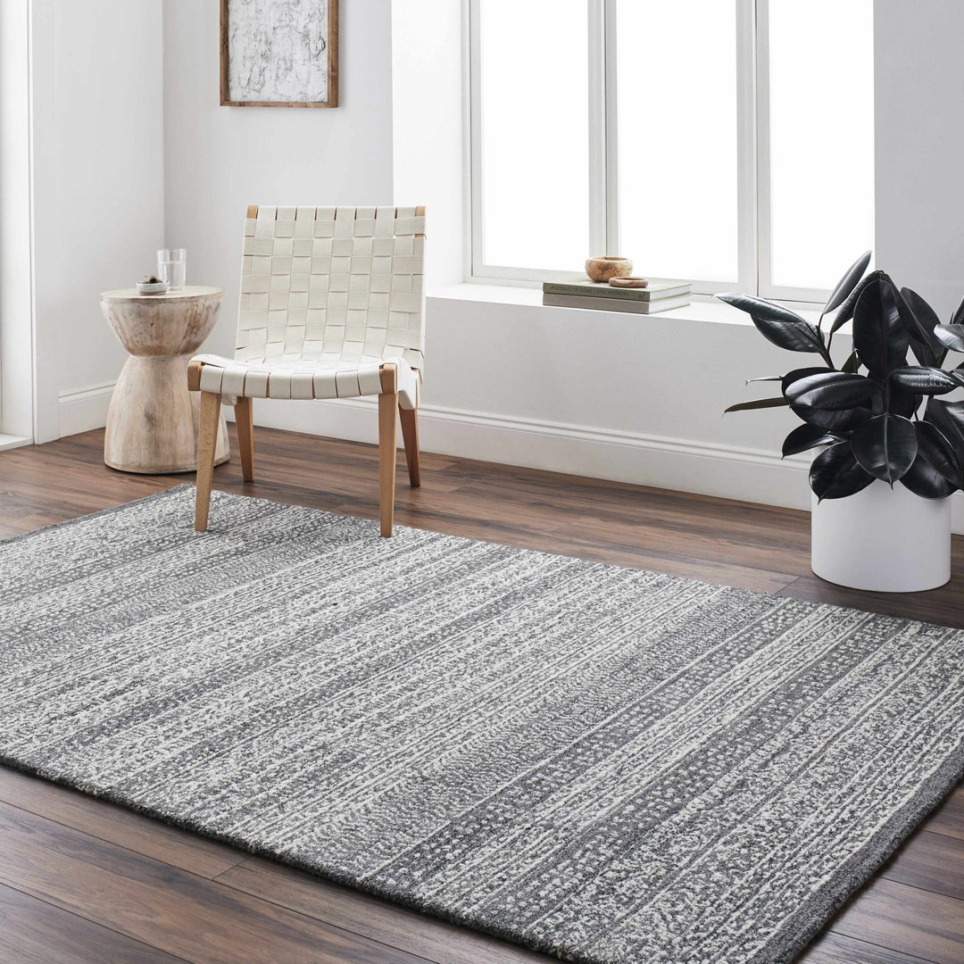 Urvi Charcoal Contemporary Style Hand Tufted Area Rug - The Rug Decor
