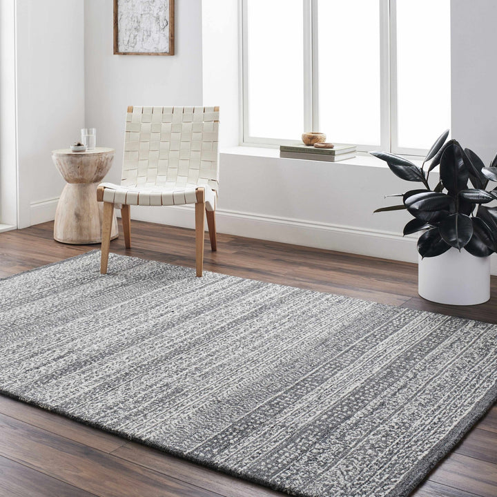 Urvi Charcoal Contemporary Style Hand Tufted Area Rug - The Rug Decor