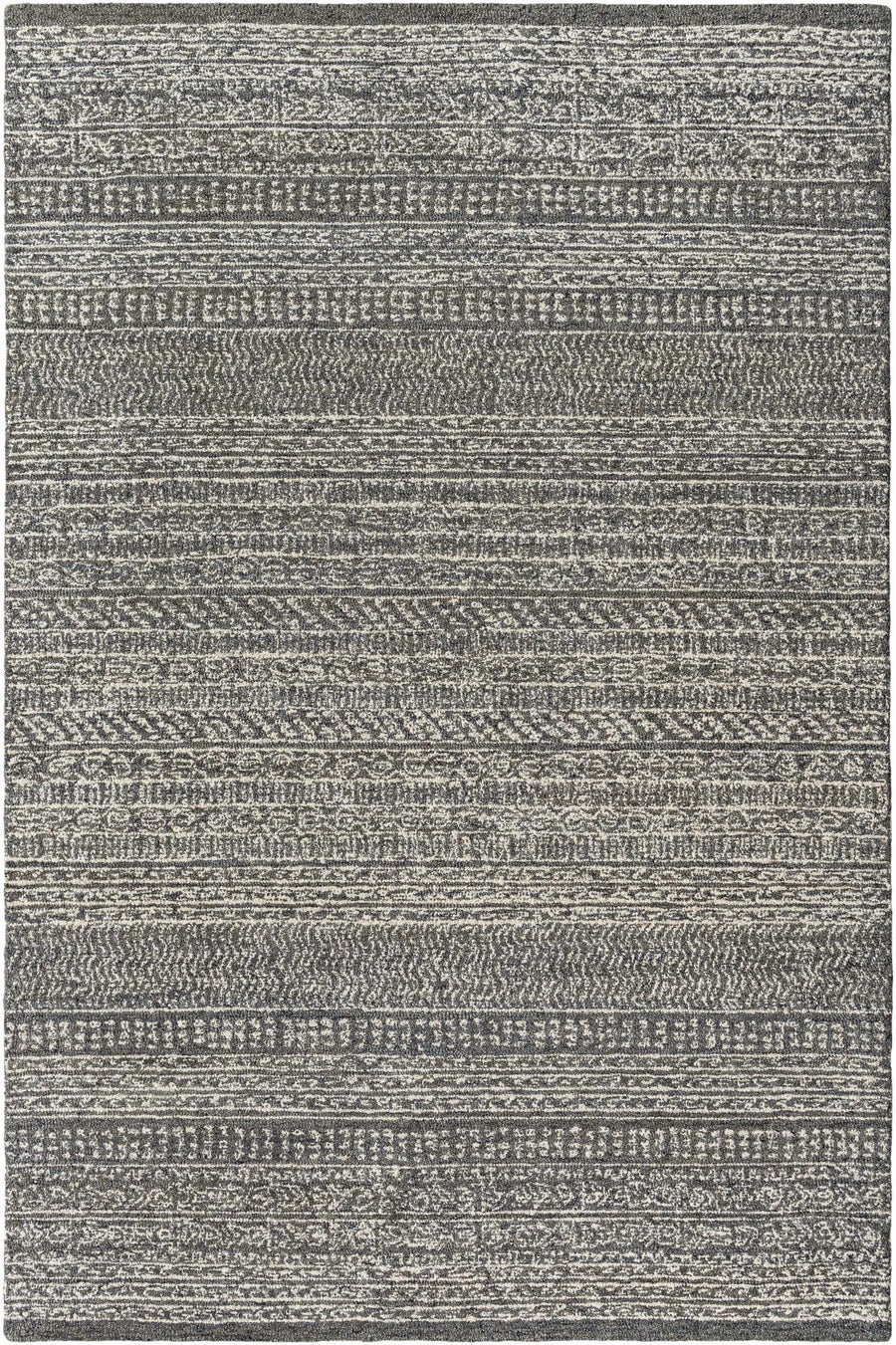 Urvi Charcoal Contemporary Style Hand Tufted Area Rug - The Rug Decor