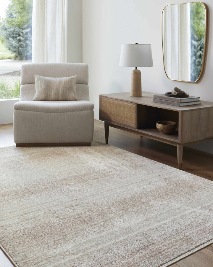 Uzima Abstract Beige and Rust Contemporary Rug - The Rug Decor