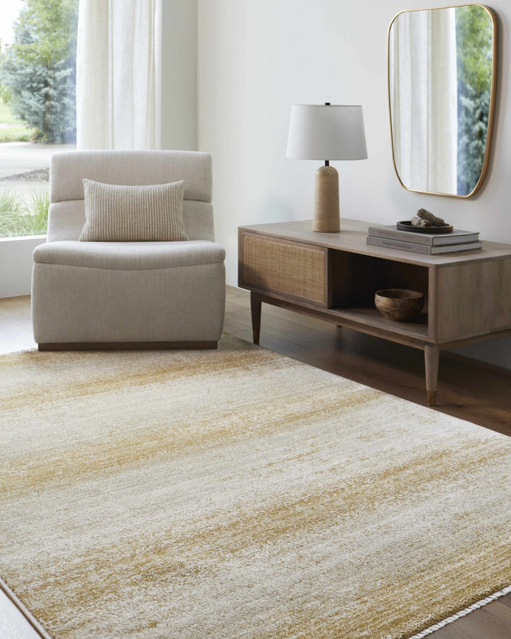 Uzima Modern Contemporary Gold Area Rug - The Rug Decor
