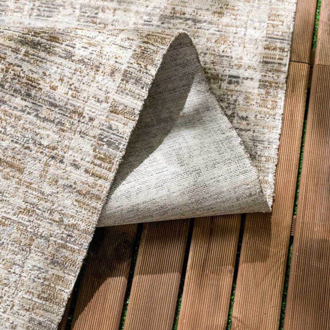 Uzuri Vintage style Beige Machine Woven Washable Rug - The Rug Decor