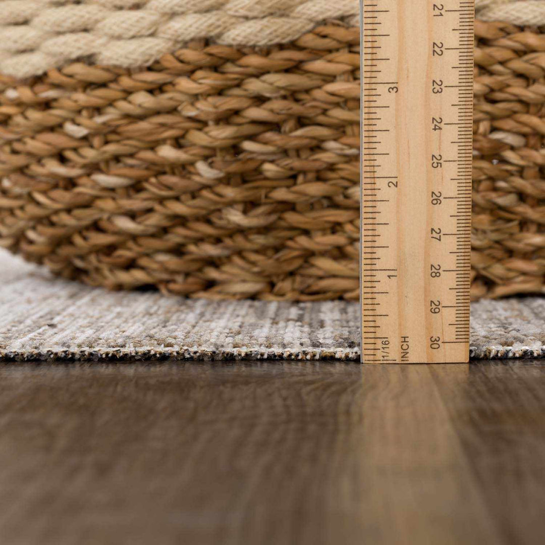 Uzuri Vintage style Beige Machine Woven Washable Rug - The Rug Decor