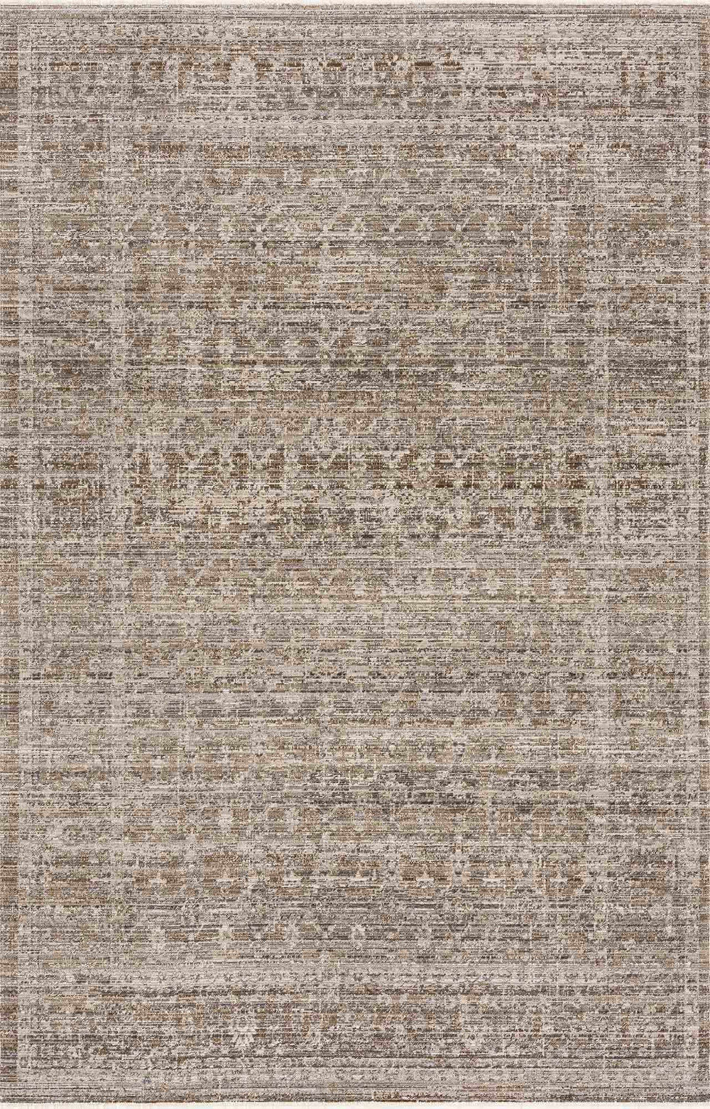 Uzuri Vintage style Beige Machine Woven Washable Rug - The Rug Decor