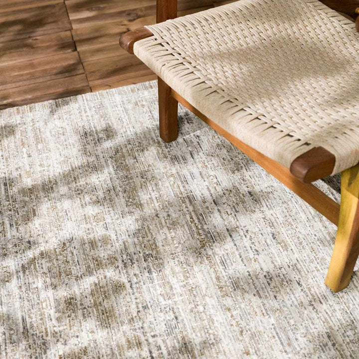 Uzuri Vintage style Beige Machine Woven Washable Rug - The Rug Decor