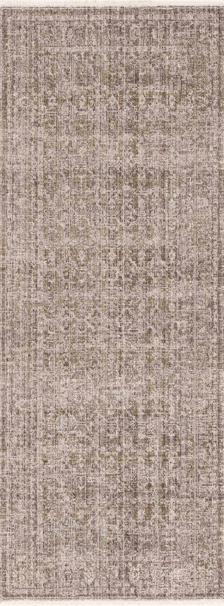 Uzuri Vintage style Beige Machine Woven Washable Rug - The Rug Decor