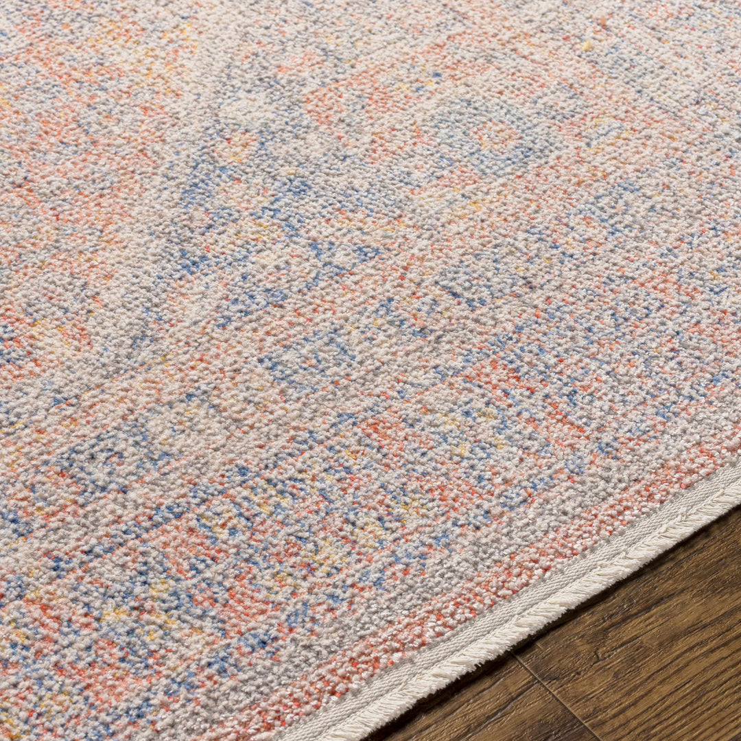 Vahn Traditional Style Rust And Blue Polyester Area Rug