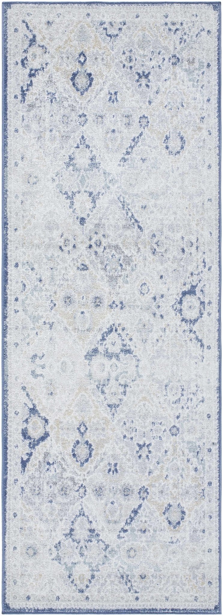 Valin Blue Traditional Washed Out Style Rug - The Rug Decor