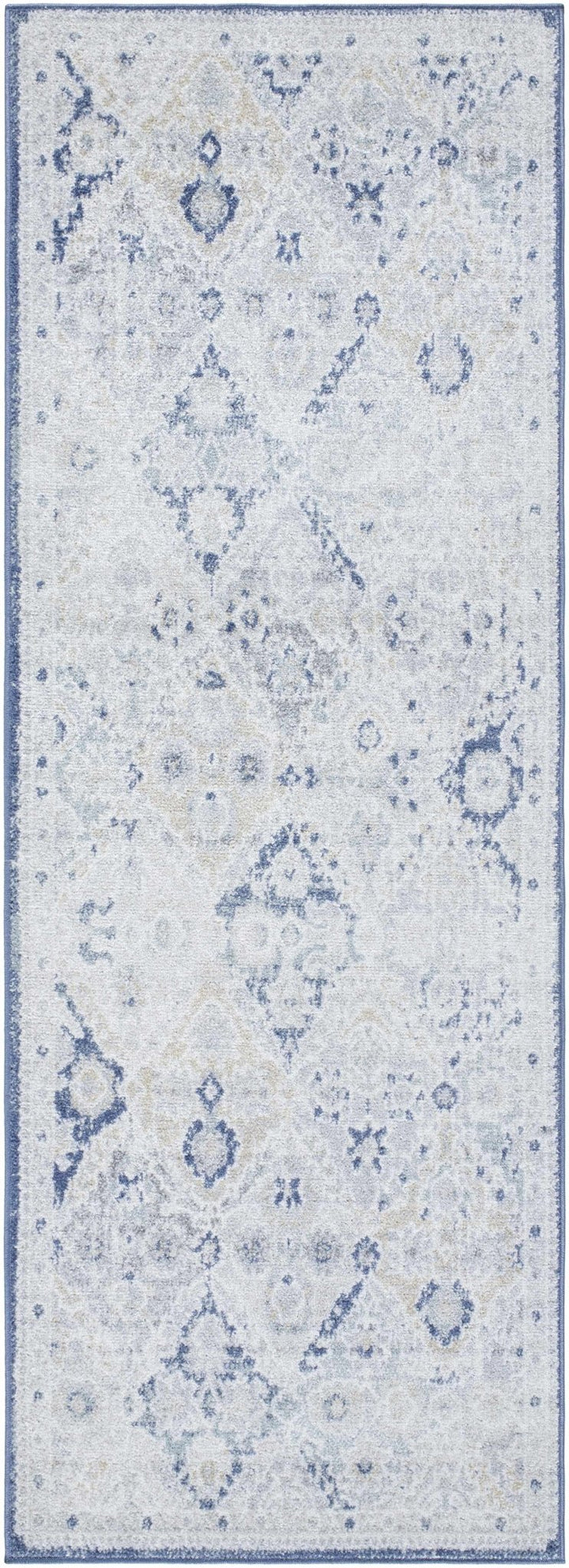 Valin Blue Traditional Washed Out Style Rug - The Rug Decor