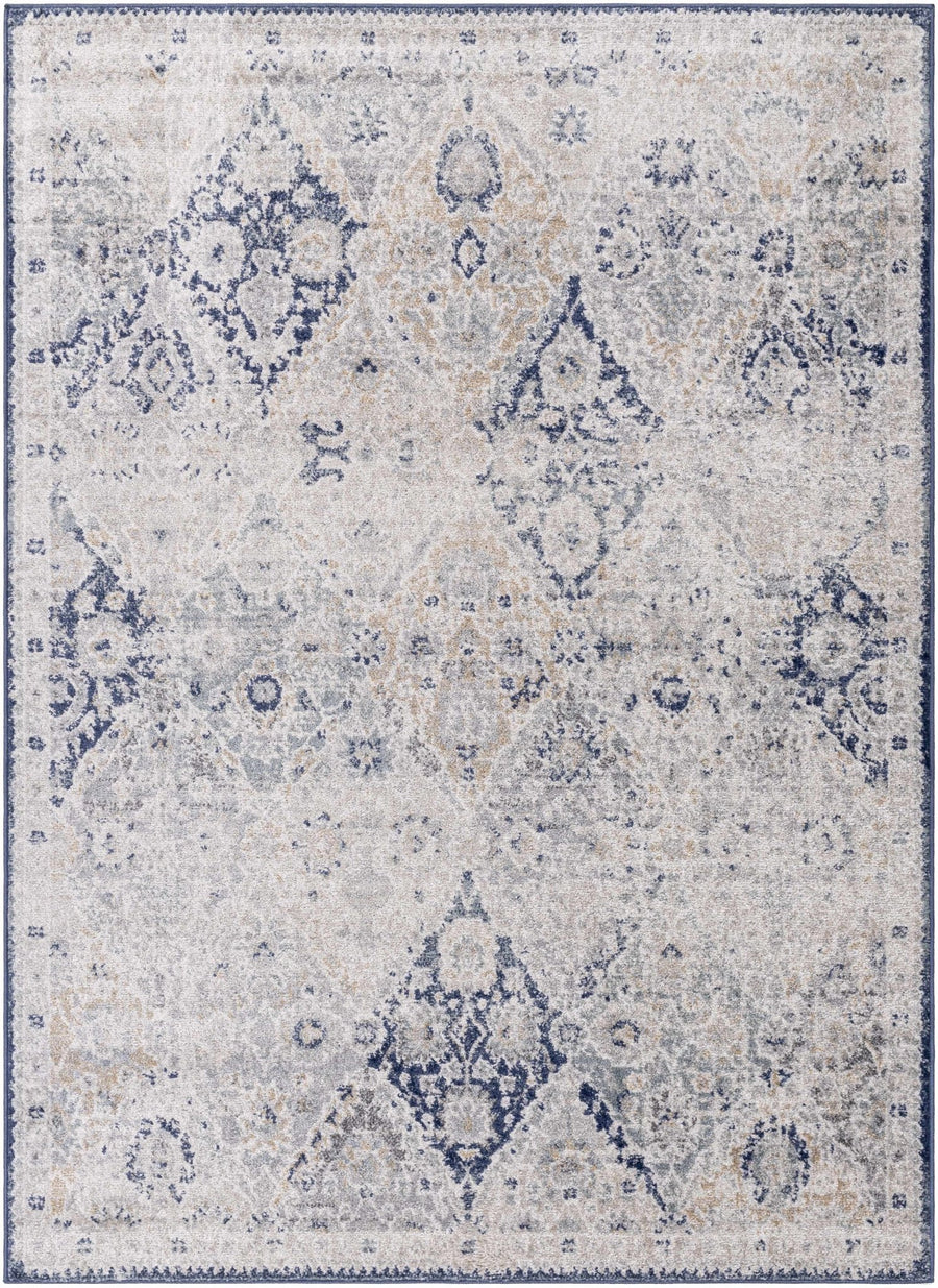 Valin Blue Traditional Washed Out Style Rug - The Rug Decor