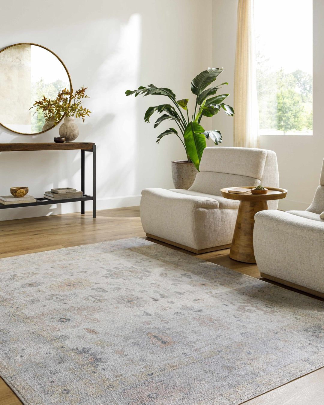Valko Traditional Style Beige And Gray Area Rug - The Rug Decor