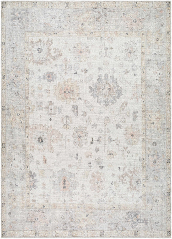 Valko Traditional Style Beige And Gray Area Rug - The Rug Decor