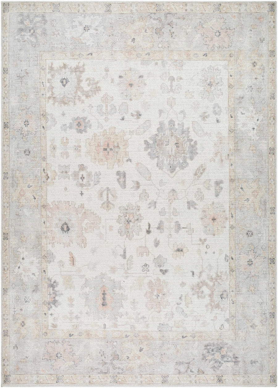 Valko Traditional Style Beige And Gray Area Rug - The Rug Decor