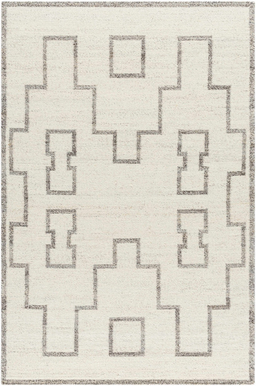 Vanig Transitional Ivory And Gray Area Rug - The Rug Decor