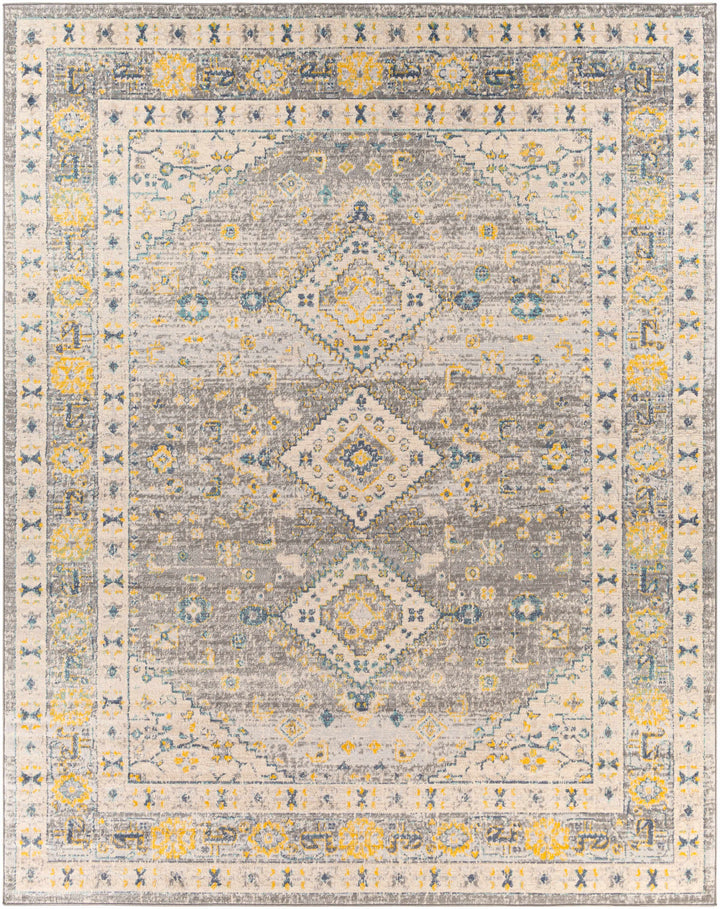 Varnville Traditional Style Gray And Beige Area Rug