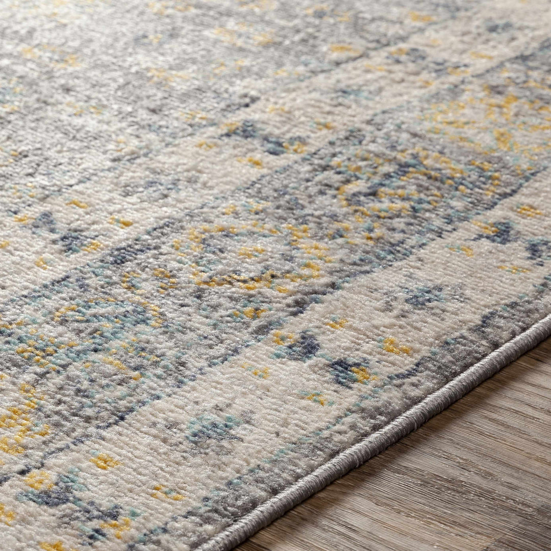 Varnville Traditional Style Gray And Beige Area Rug