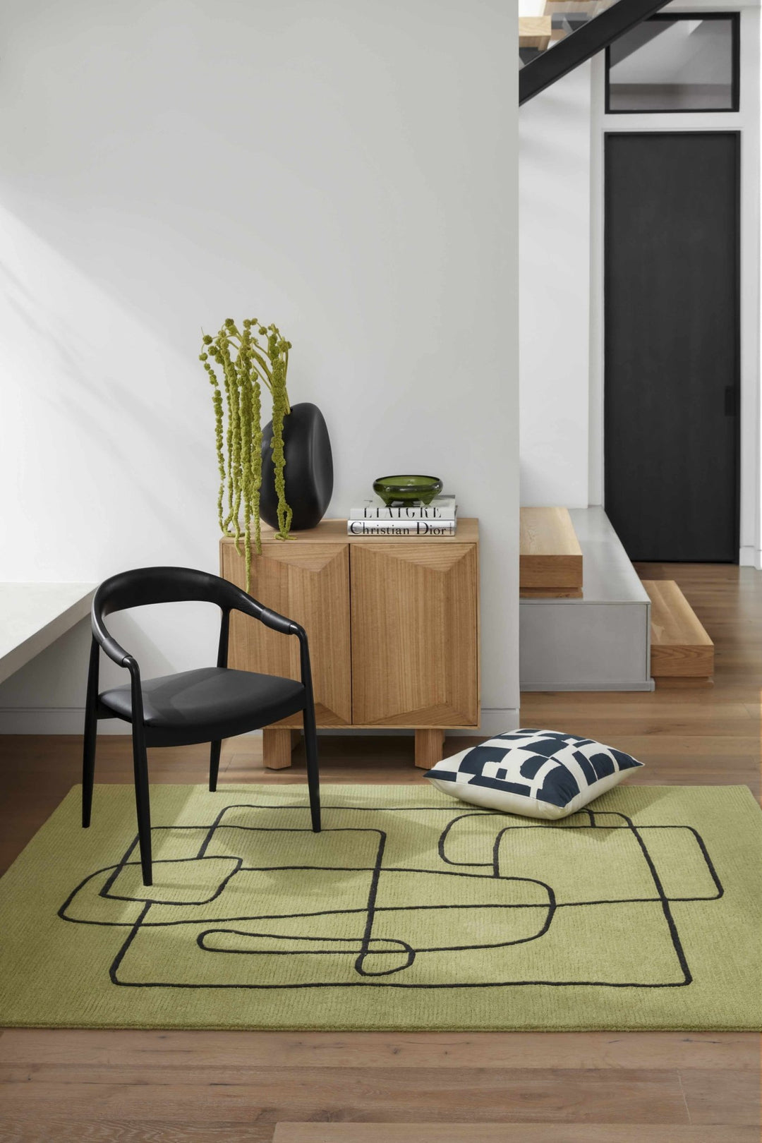 Vatsa Contemporary Green Area Rug - The Rug Decor