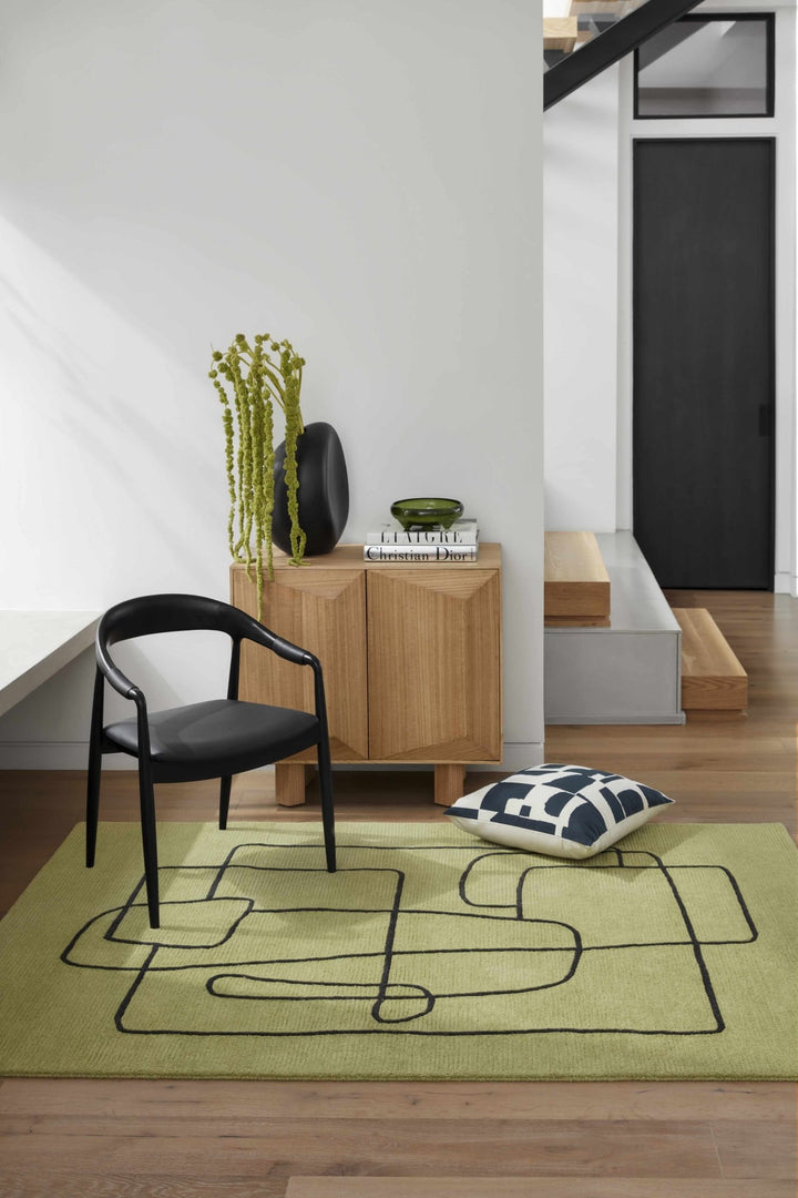 Vatsa Contemporary Green Area Rug - The Rug Decor
