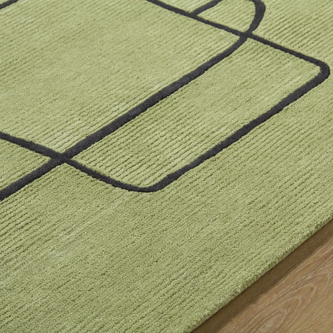 Vatsa Contemporary Green Area Rug - The Rug Decor