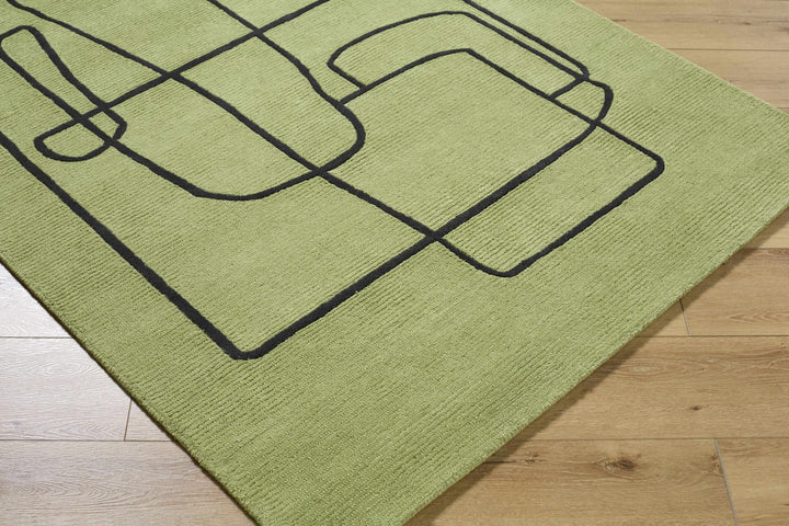 Vatsa Contemporary Green Area Rug - The Rug Decor