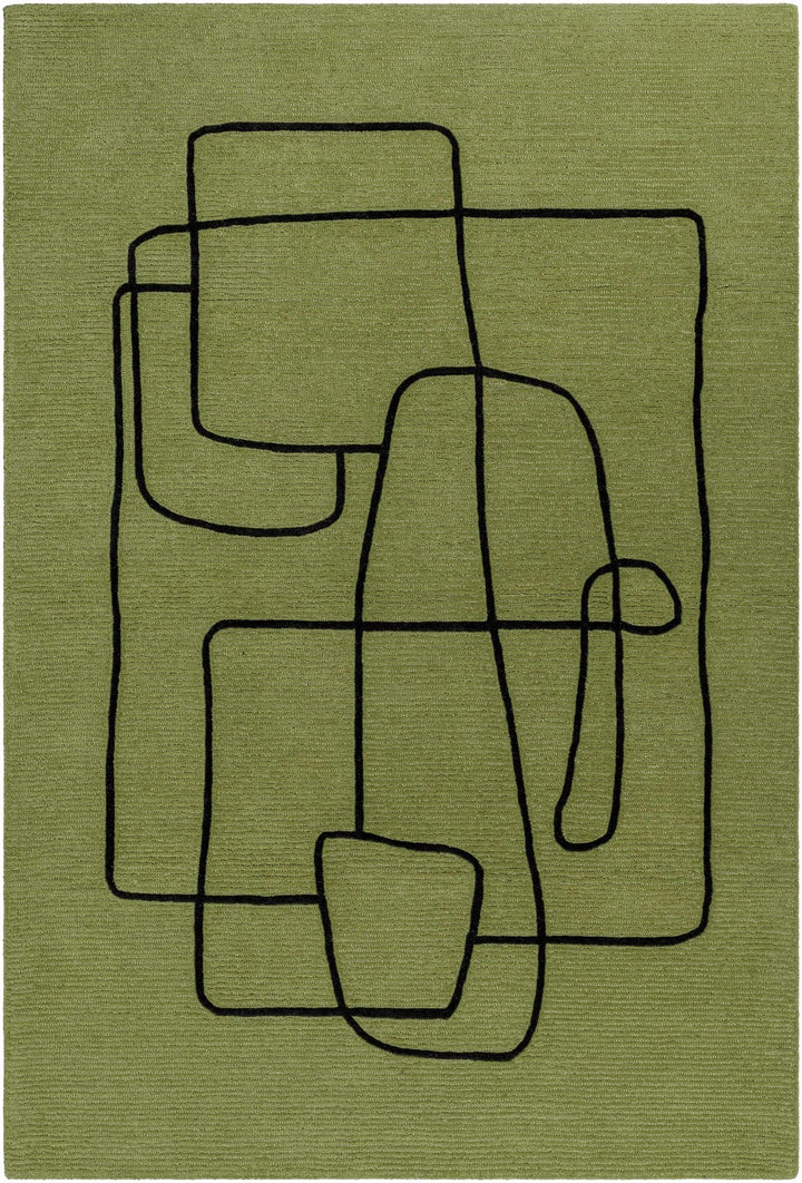 Vatsa Contemporary Green Area Rug - The Rug Decor