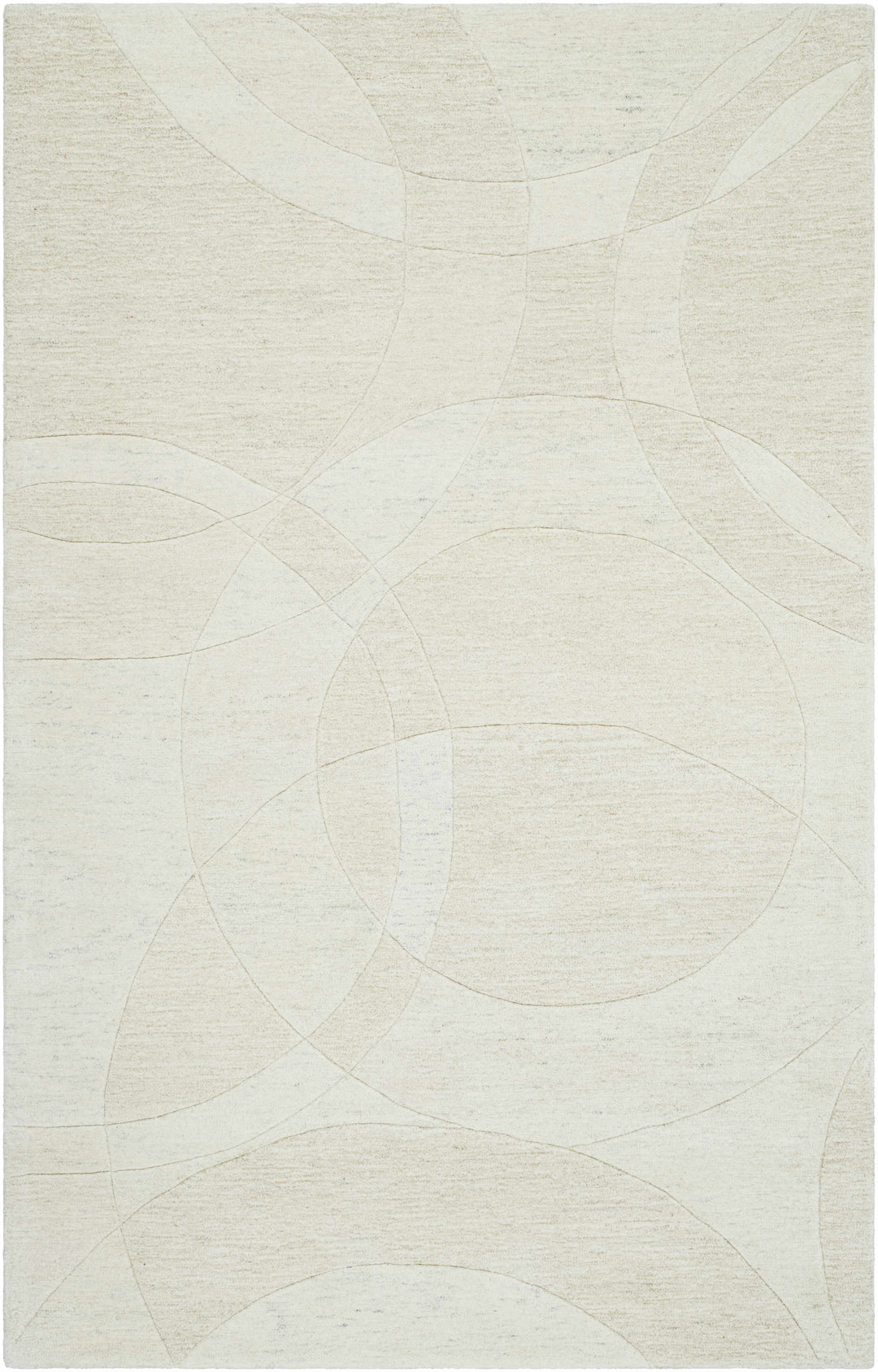 Ville Modern Geometrical Beige Hand Tufted Wool Rug