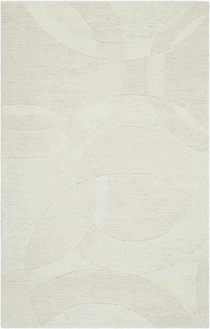Ville Modern Geometrical Beige Hand Tufted Wool Rug