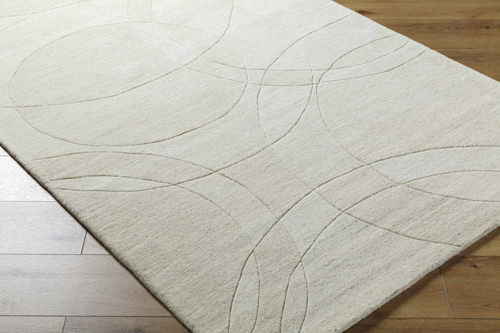 Ville Modern Geometrical Beige Hand Tufted Wool Rug