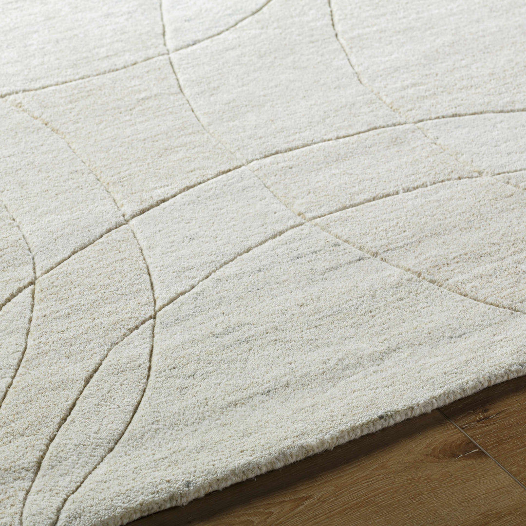 Ville Modern Geometrical Beige Hand Tufted Wool Rug